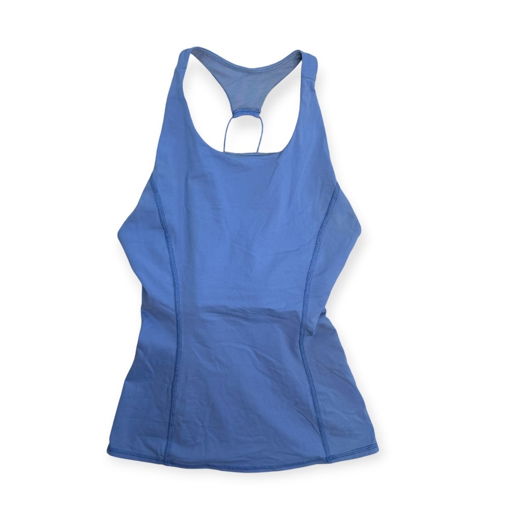 Free People Movement Happiness Runs Strappy Crop Tank Top Blue Small OB1030614